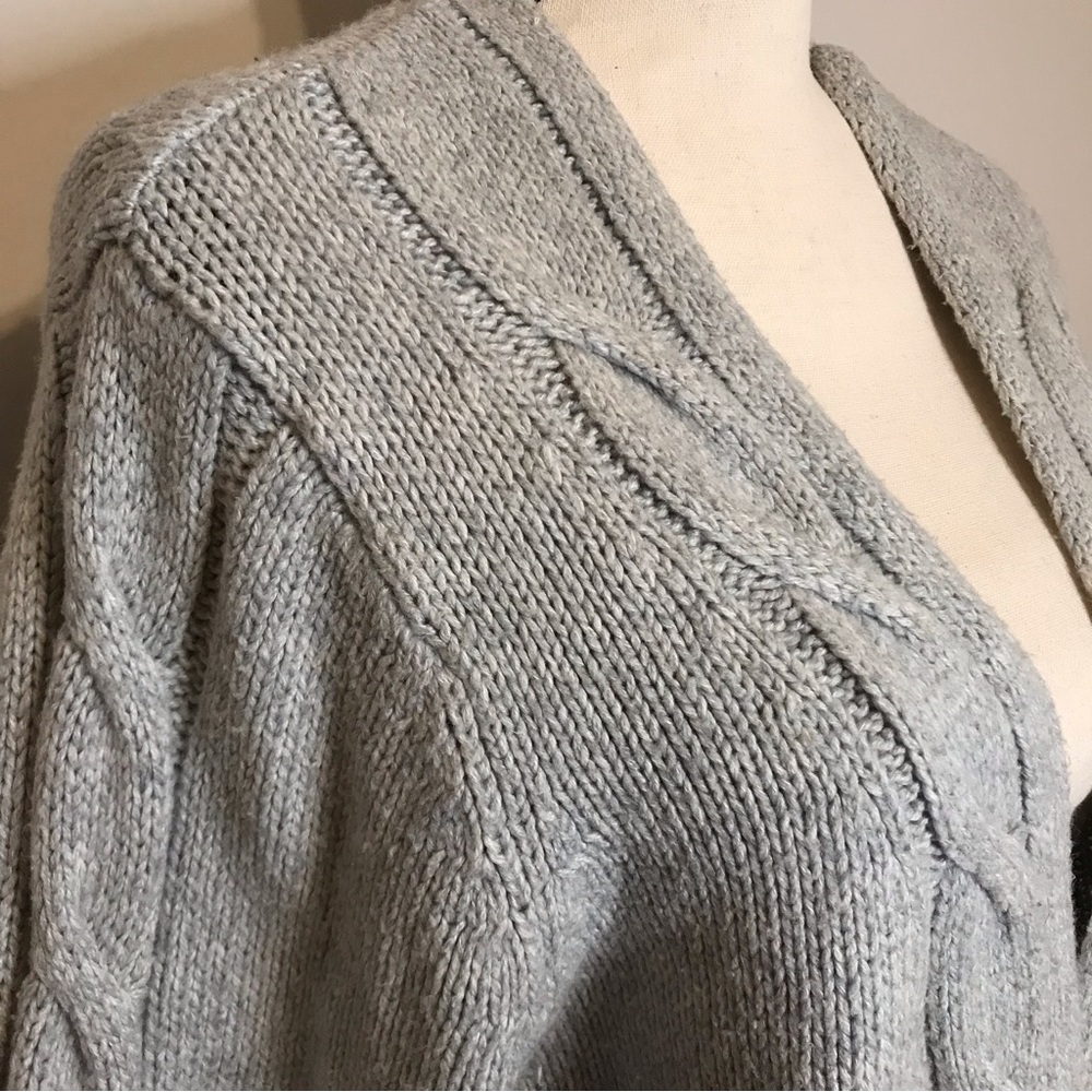 {SOLD} Old Navy Cable Knit Button Cardigan Sweater Gray Size XXL - Picture 12 of 14